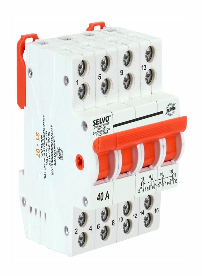 SELVO 40A Four Pole Mini Changeover Switch DISCONNECTOR (MINI CHANGE OVER, FP40COME, 1, FP40MINIE1)